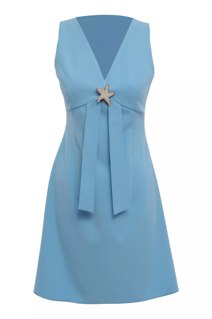 FRV Blue crepe sleeveless mini dress - Northampton
