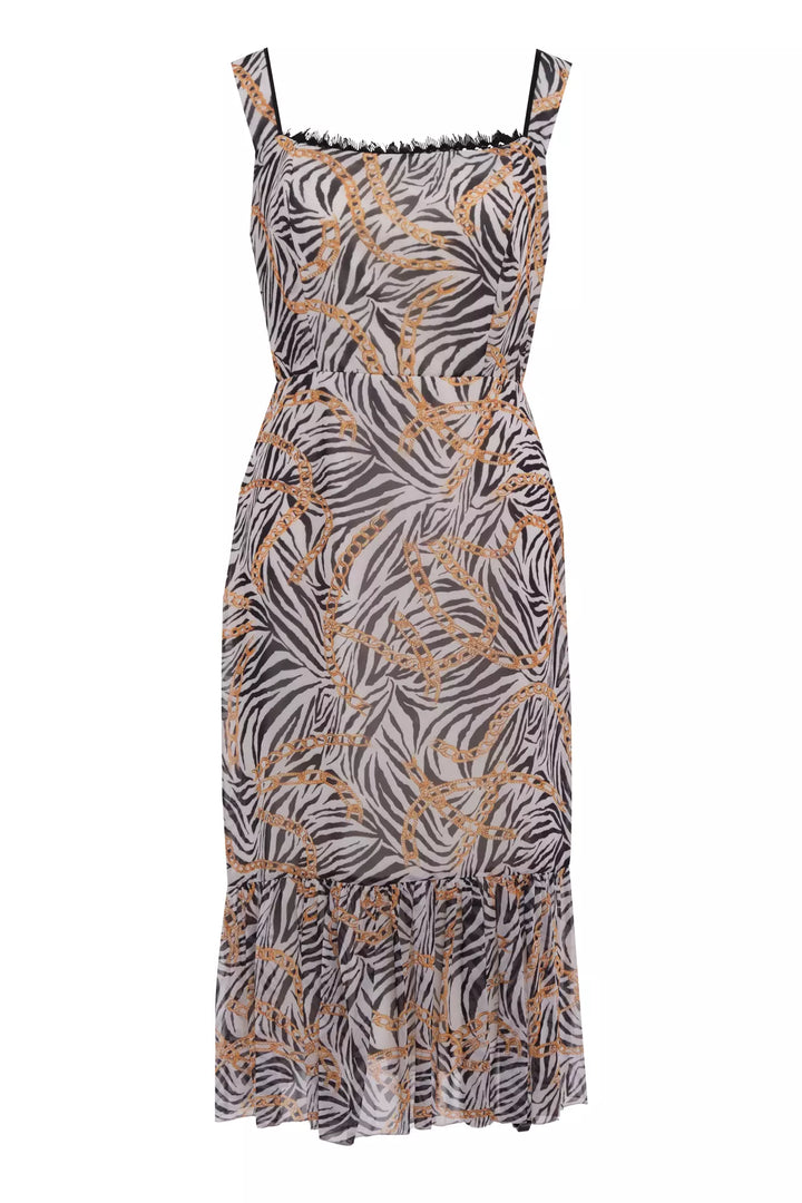 FRV Printed chiffon sleeveless midi dress - Royal Leamington Spa