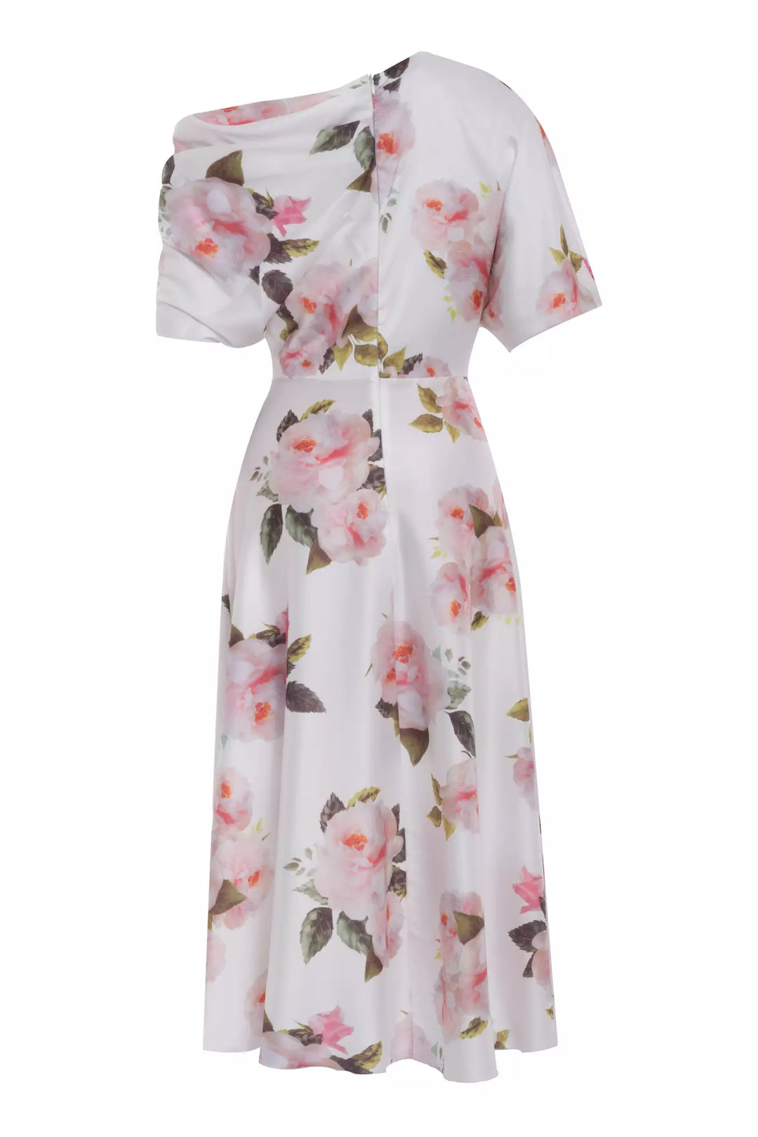 FRV Printed satin short sleeve midi dress - Purmerend