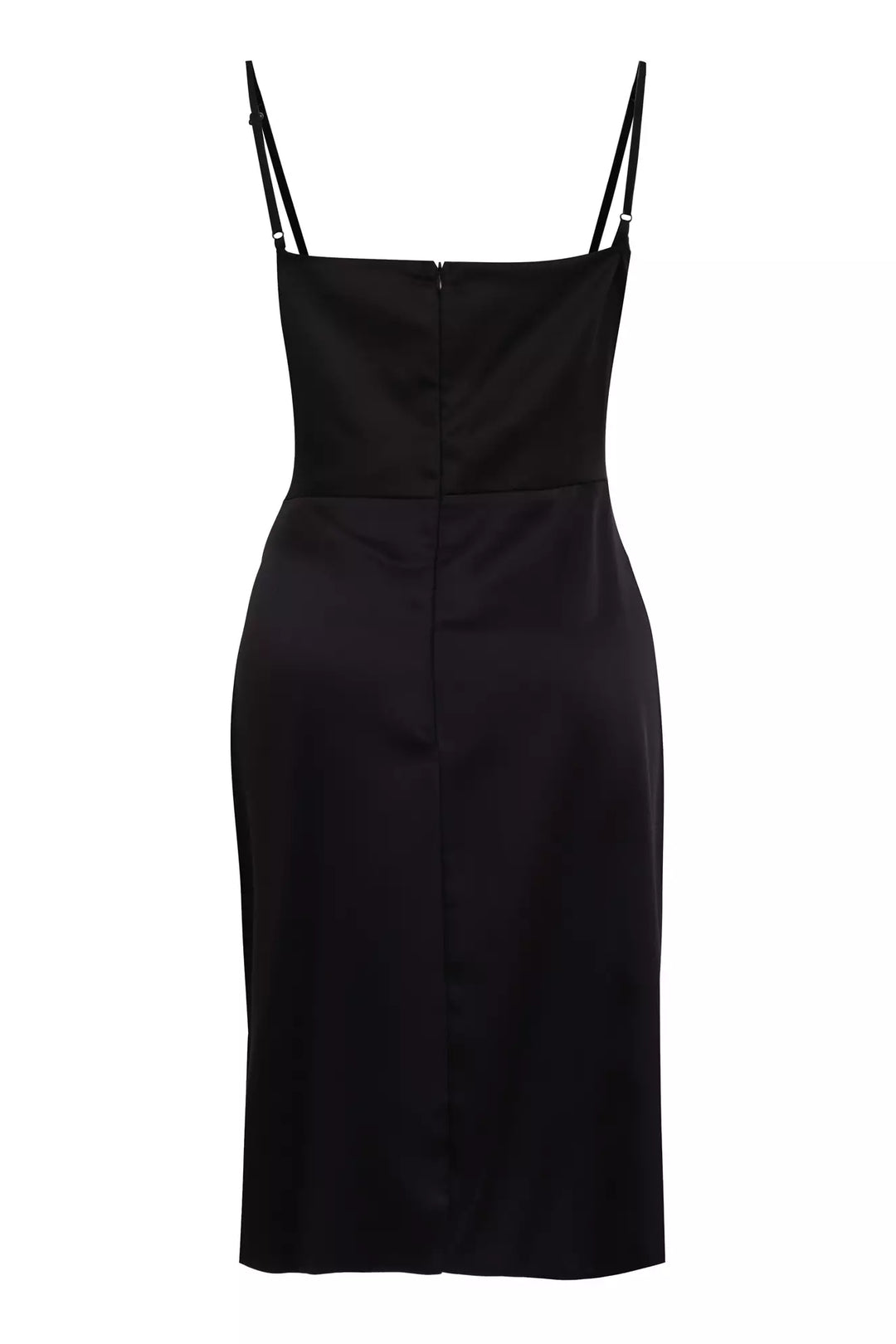 FRV Black satin sleeveless mini dress - San Mateo