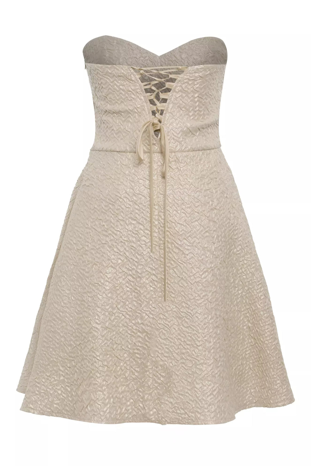 FRV Beige jakar strapless mini dress - Redcar