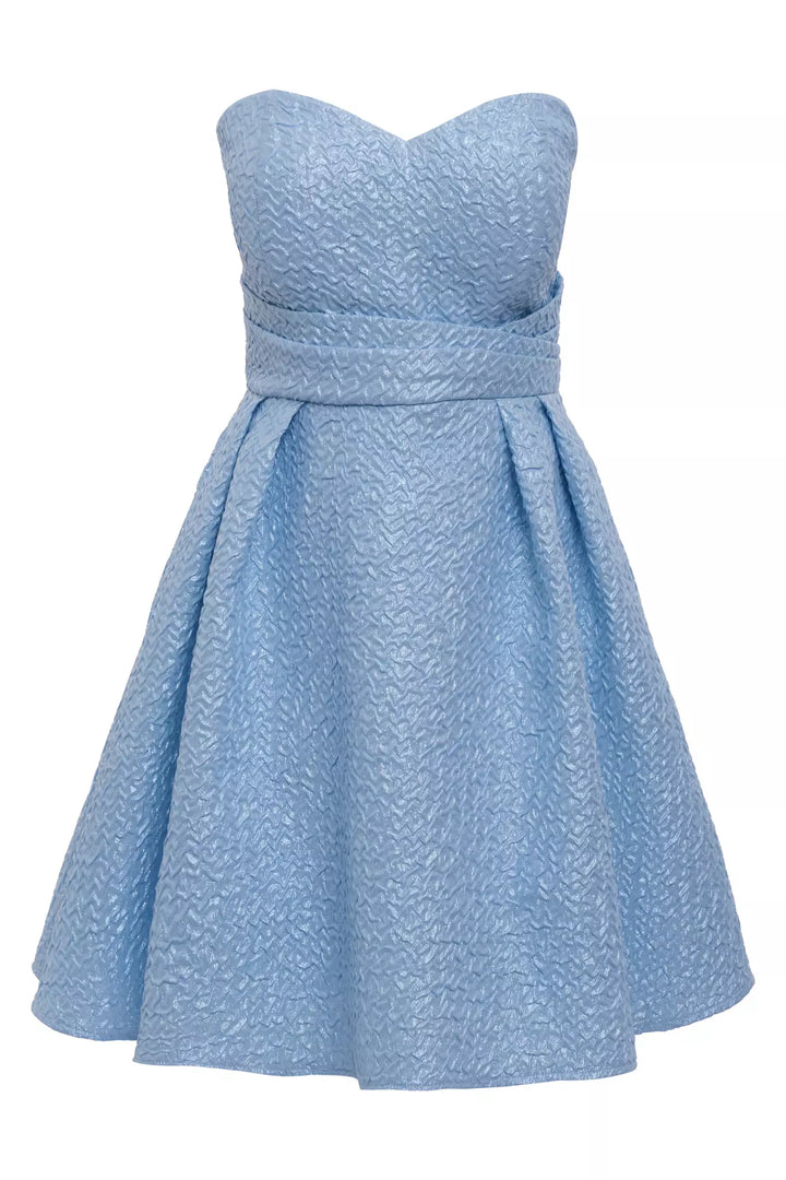 FRV Blue jakar strapless mini dress - Teruel