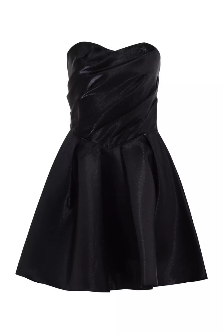 FRV Black satin strapless mini dress - Wollongong