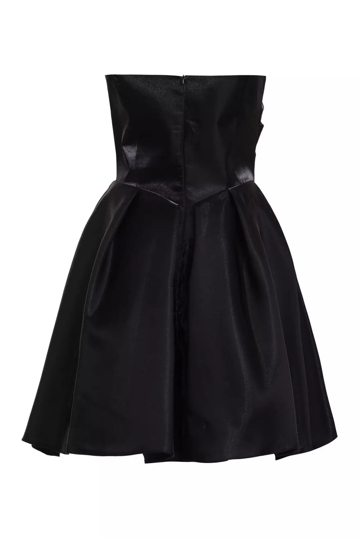 FRV Black satin strapless mini dress - Wollongong