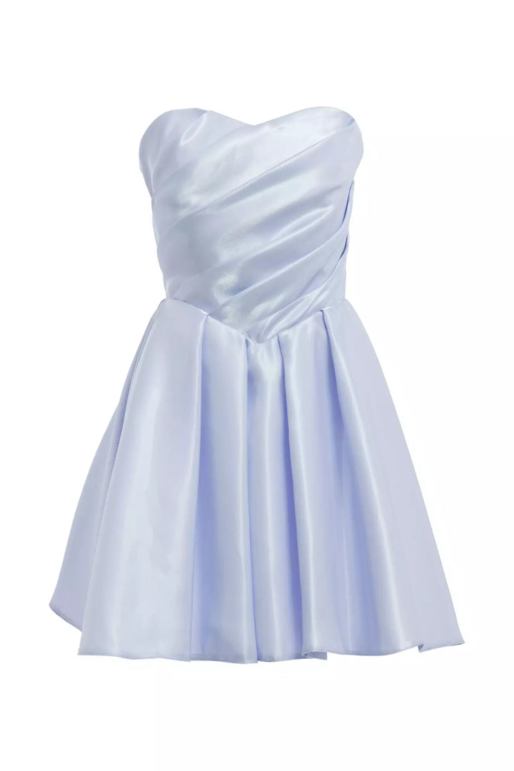 FRV Blue satin strapless mini dress - Rogers