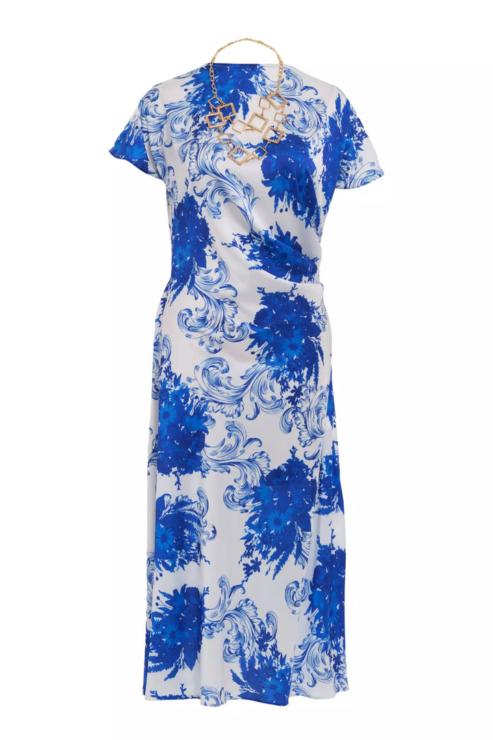 FRV Printed satin sleeveless midi dress - Kilmarnock