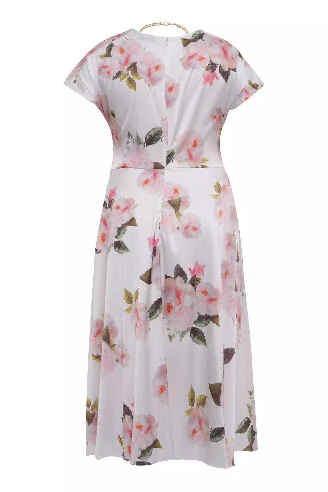 FRV Printed plus size satin short sleeve midi dress - Burlington