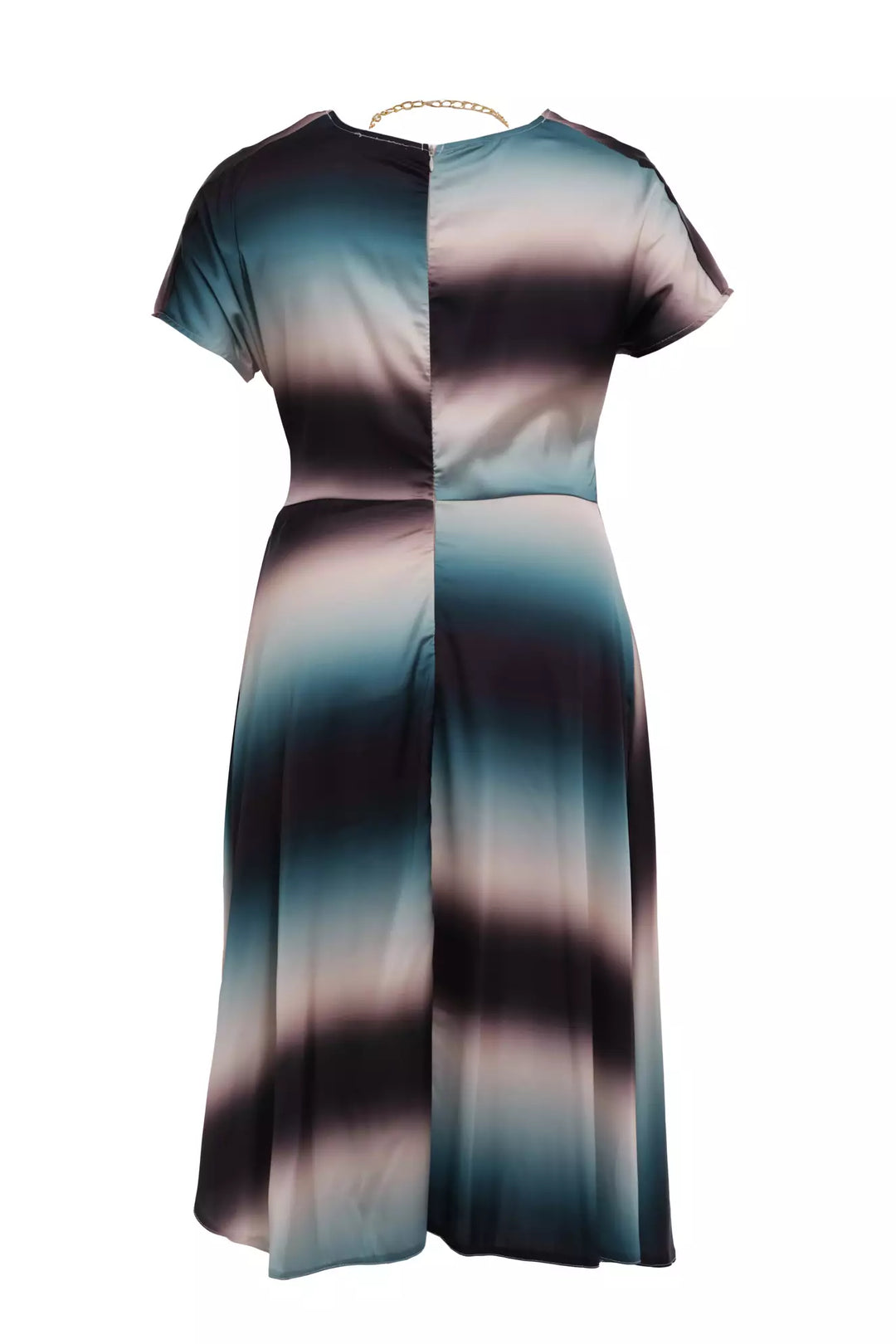 FRV Printed plus size satin short sleeve midi dress - Lafayette