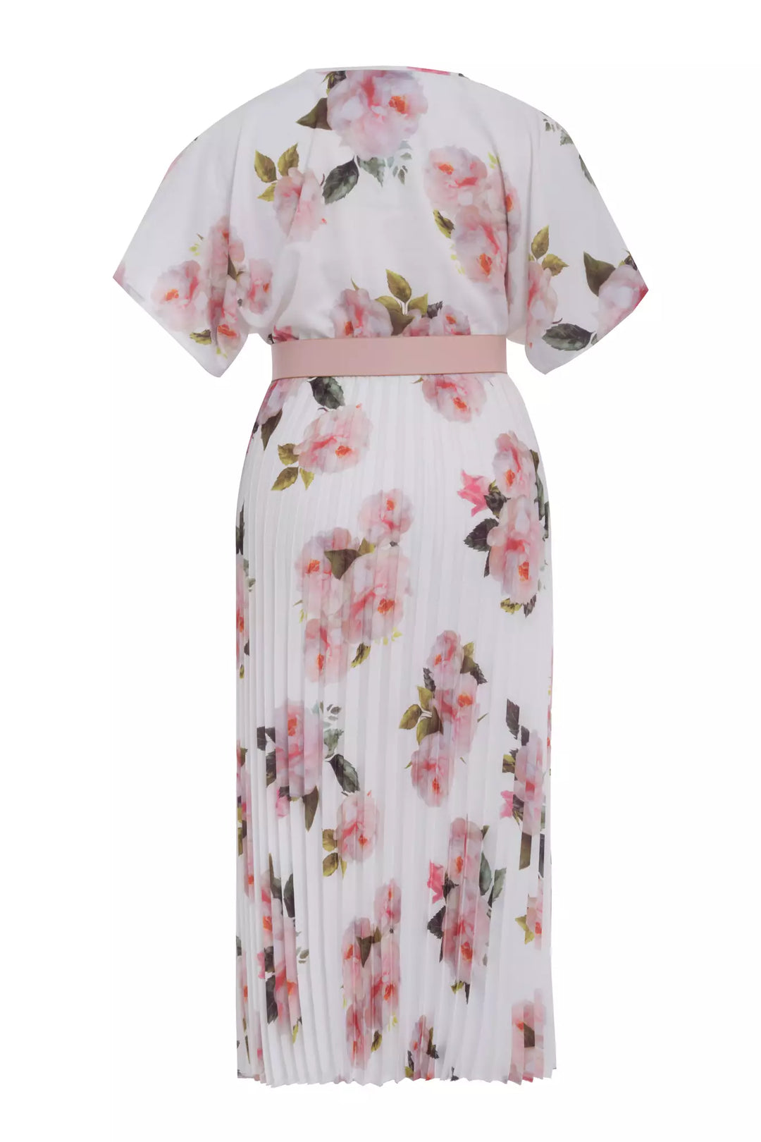 FRV Printed plus size crepe short sleeve midi dress - Palmdale