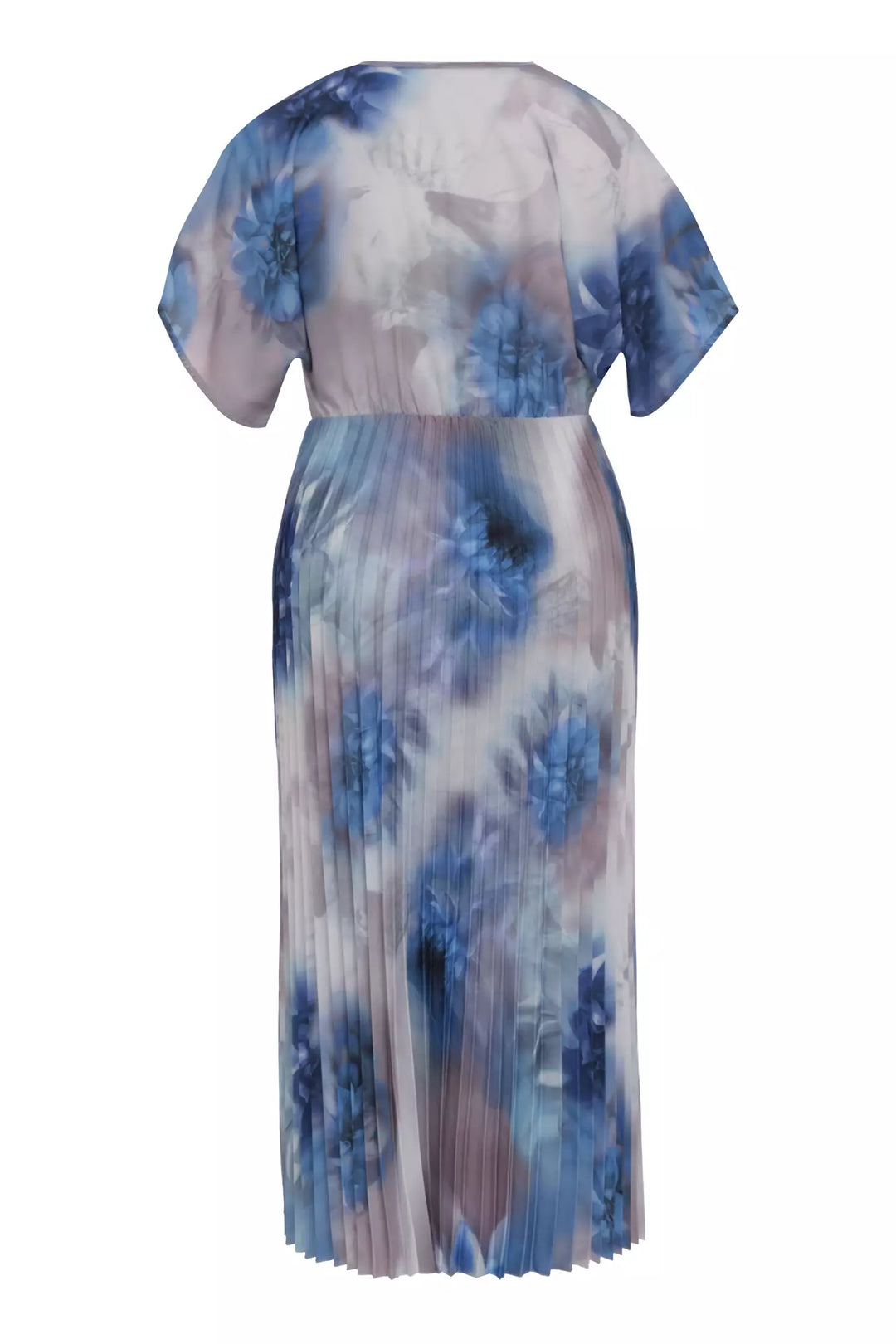 FRV Printed plus size crepe short sleeve midi dress - Webster