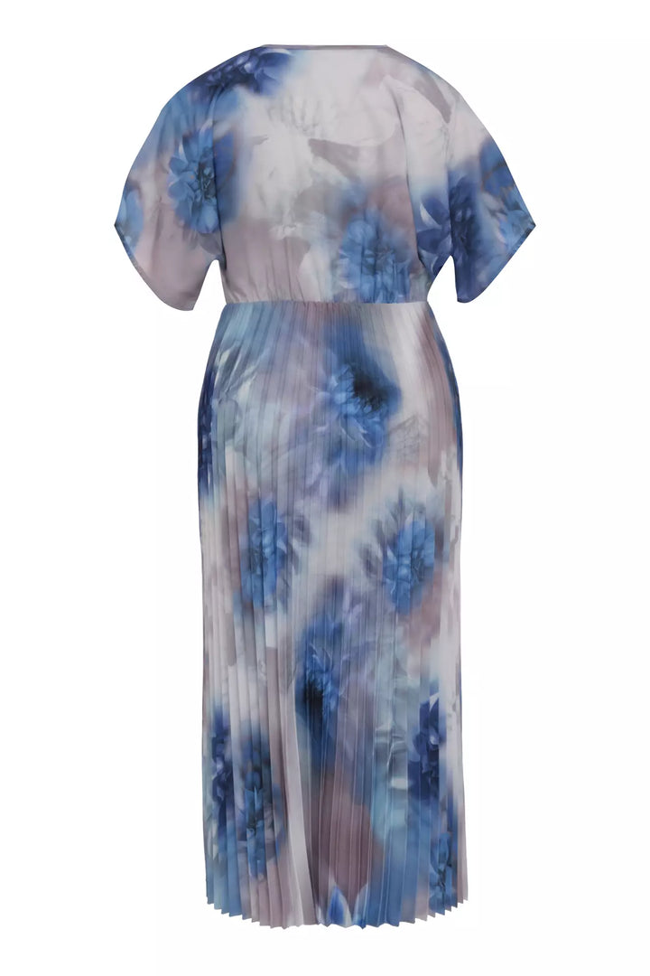 FRV Printed plus size crepe short sleeve midi dress - Webster