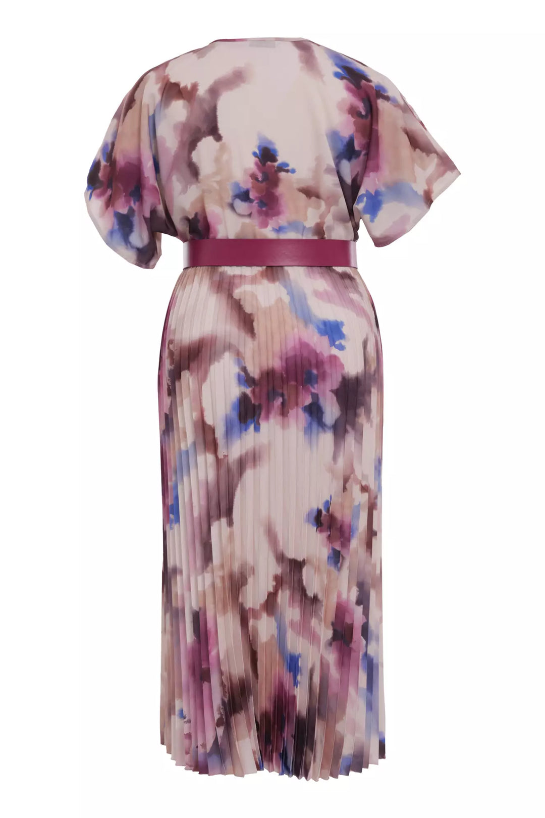 FRV Printed plus size crepe short sleeve midi dress - Fermo