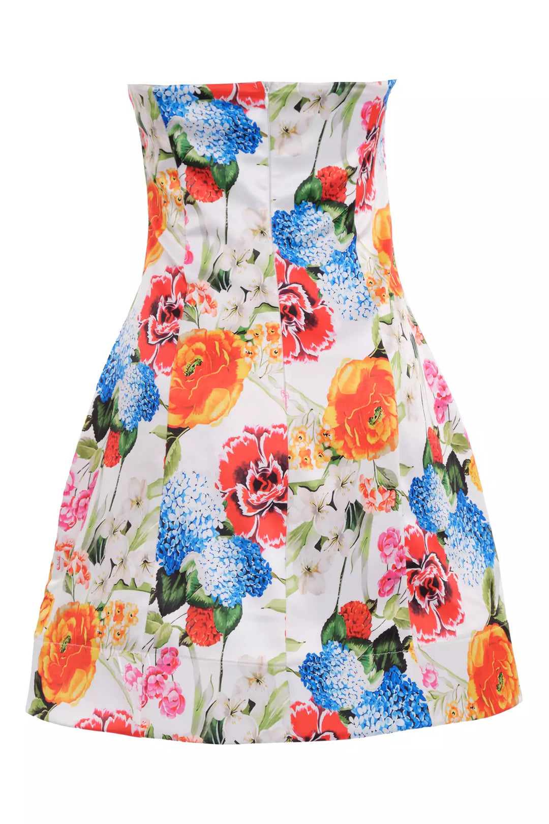 FRV Printed satin strapless mini dress - Lufkin