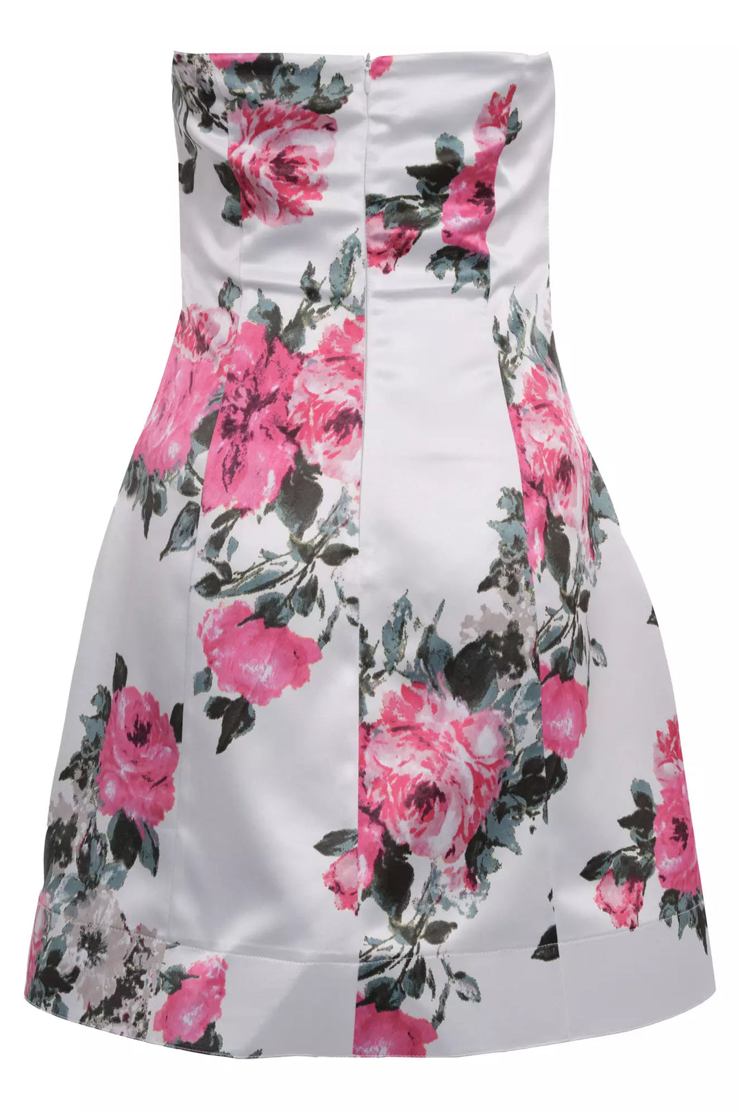 FRV Printed satin strapless mini dress - Mountain View