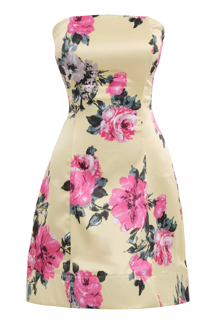 FRV Printed satin strapless mini dress - Eastvale