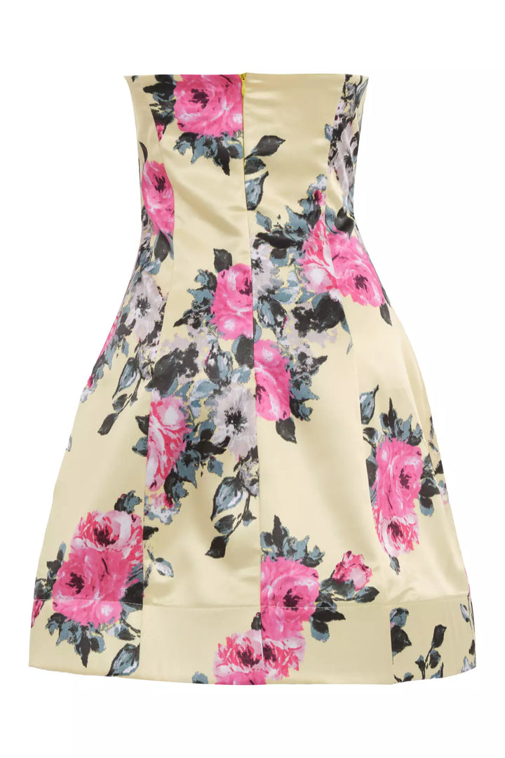 FRV Printed satin strapless mini dress - Eastvale