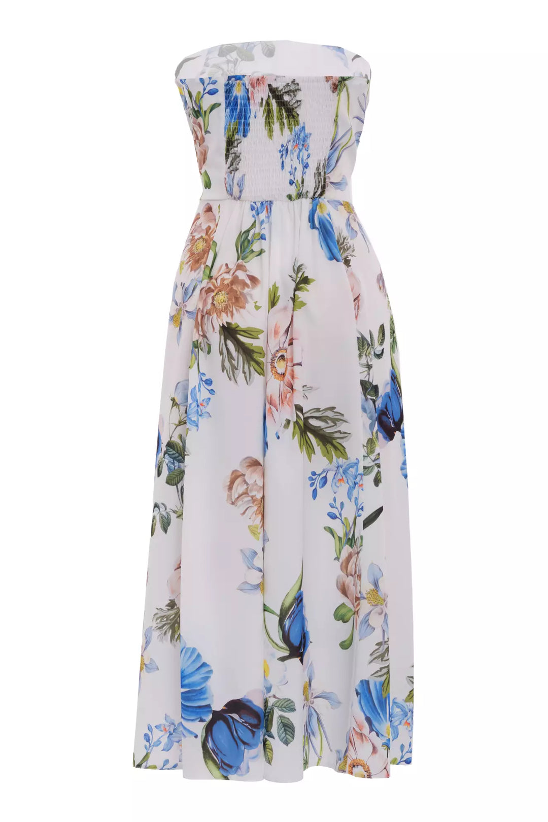 FRV Printed crepe strapless midi dress - Chetumal