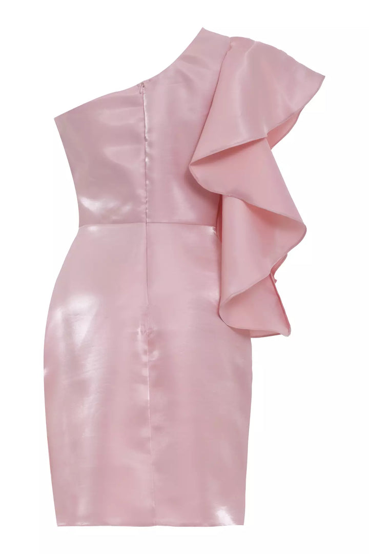 FRV Blush satin single sleeve midi dress - Tivoli
