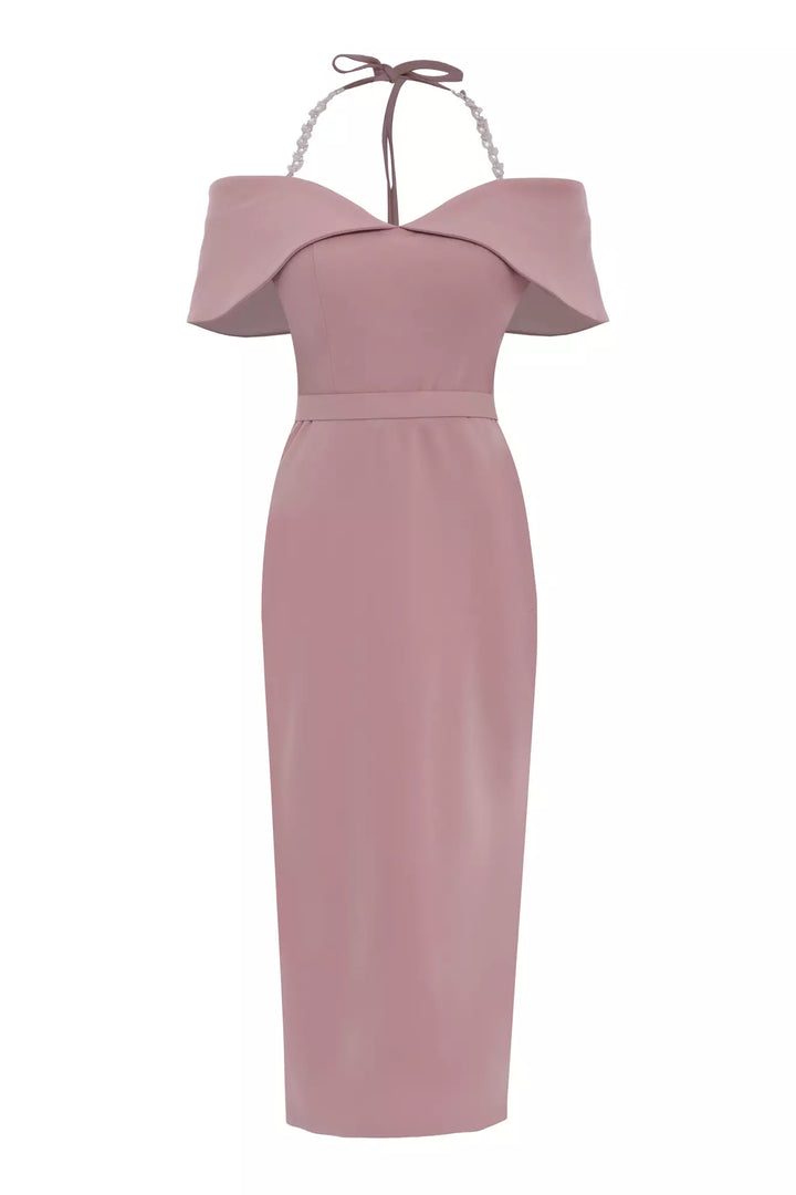 FRV Blush crepe sleeveless midi dress - Kolomyia