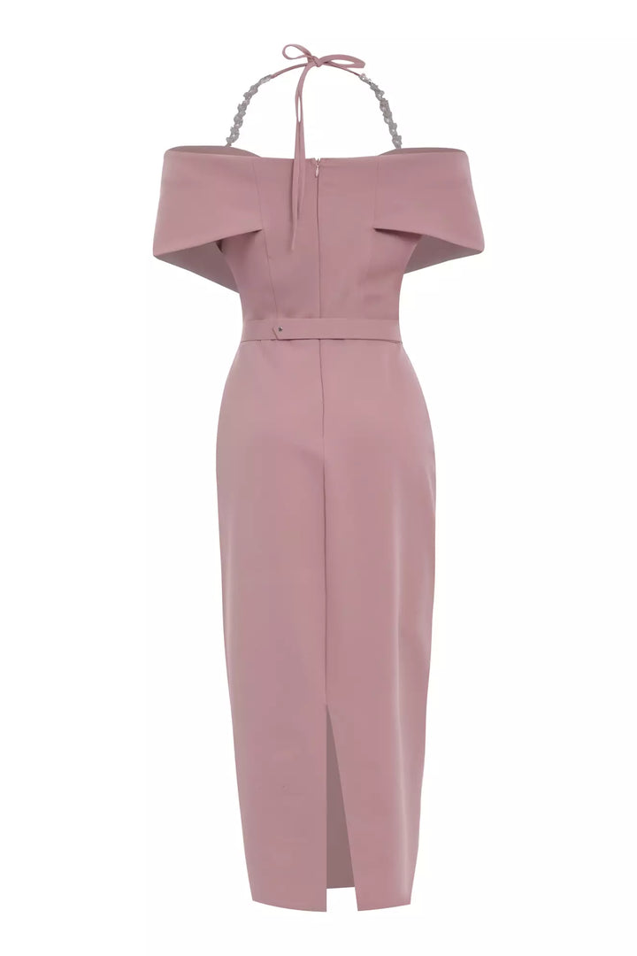 FRV Blush crepe sleeveless midi dress - Kolomyia