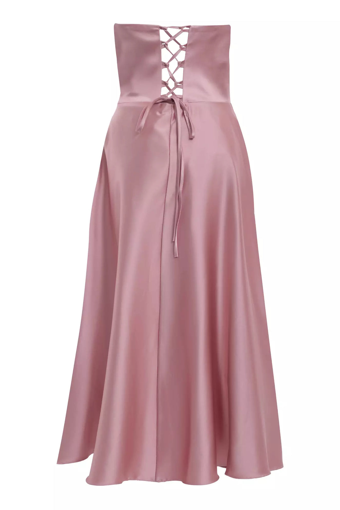 FRV Blush plus size satin strapless maxi dress - Isla