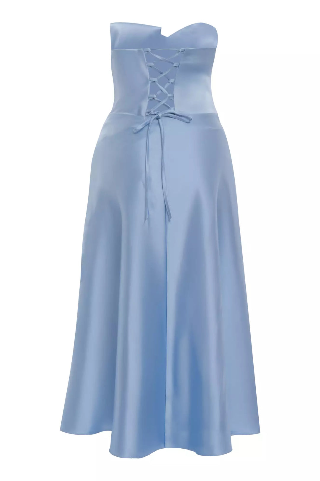 FRV Blue plus size satin strapless maxi dress - Woodbury