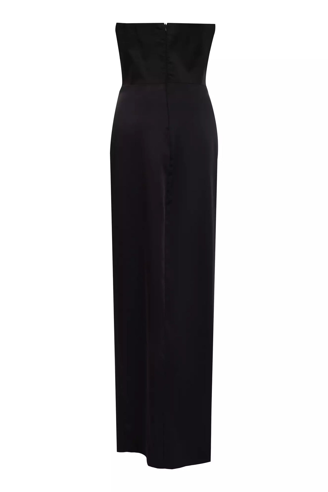 FRV Black satin strapless maxi dress - Milford city