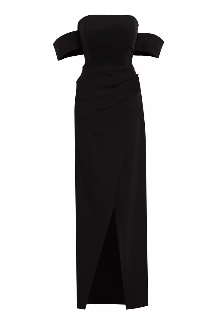 FRV Black crepe strapless maxi dress - Aix-en-Provence