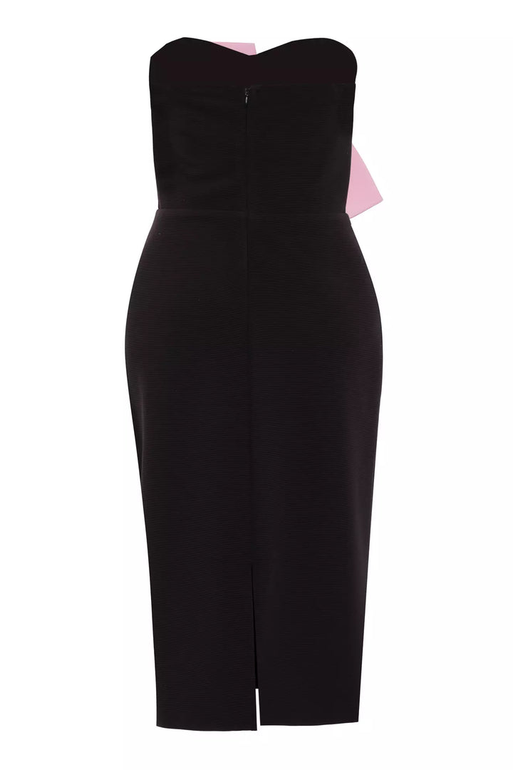 FRV Black triko strapless midi dress - Liepāja