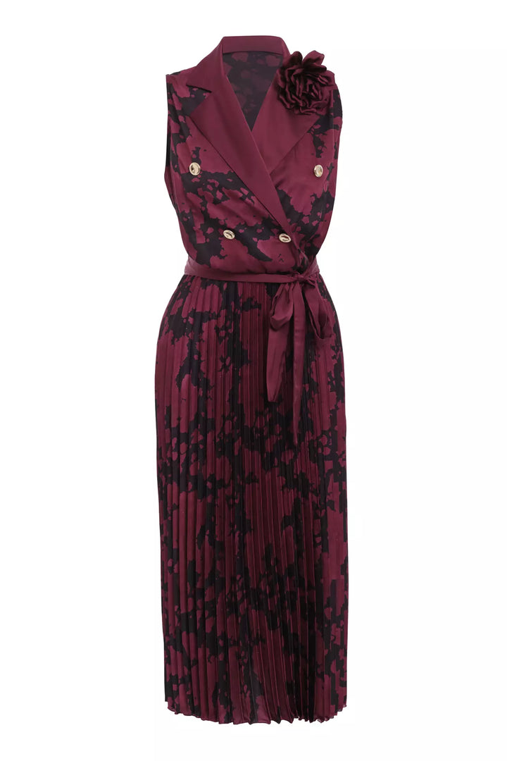 FRV Printed satin sleeveless midi dress - Issy-les-Moulineaux