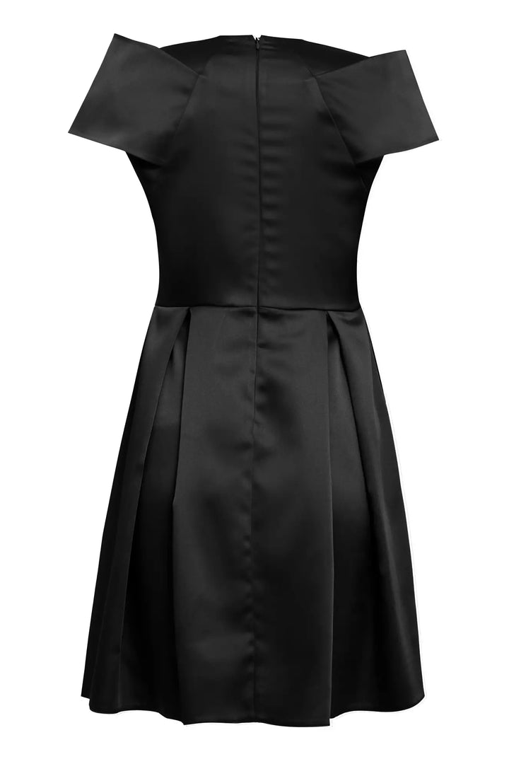 FRV Black satin sleeveless mini dress - Lexington