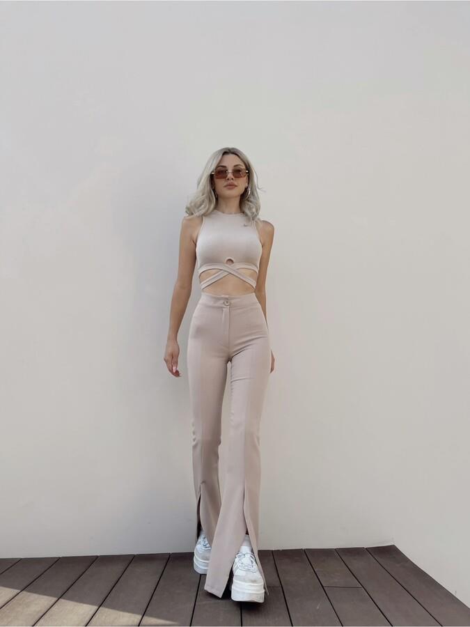 HLLY Women Shane Pants Beige - Chino