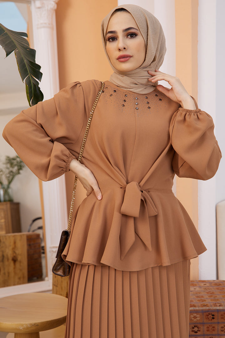بدلة تنورة نسائية من ZRF - مينك - سترتفورد