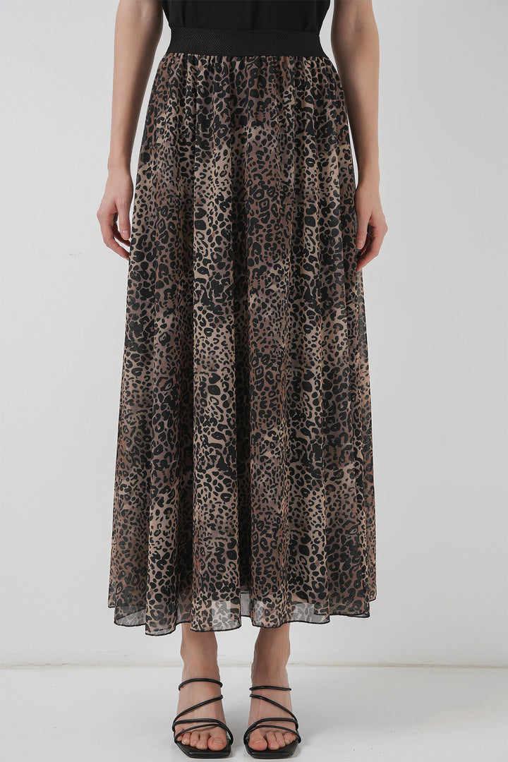 BGD Women Long Chiffon Skirt - Beige - Clifton Park