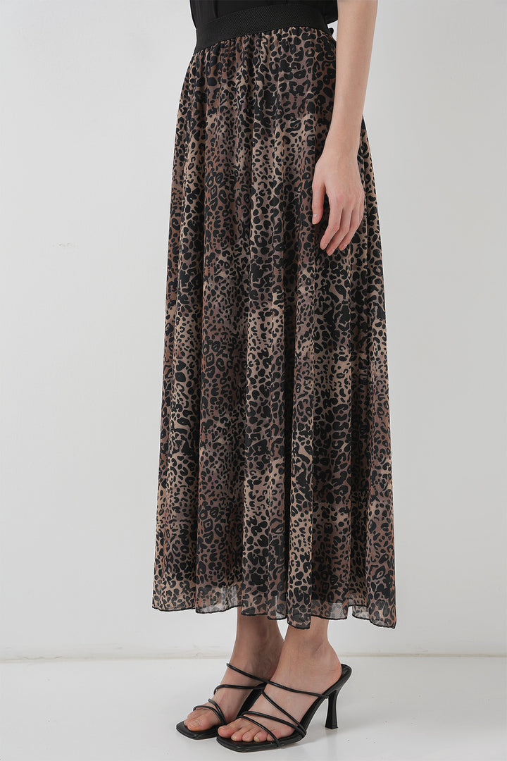 BGD Women Long Chiffon Skirt - Beige - Clifton Park