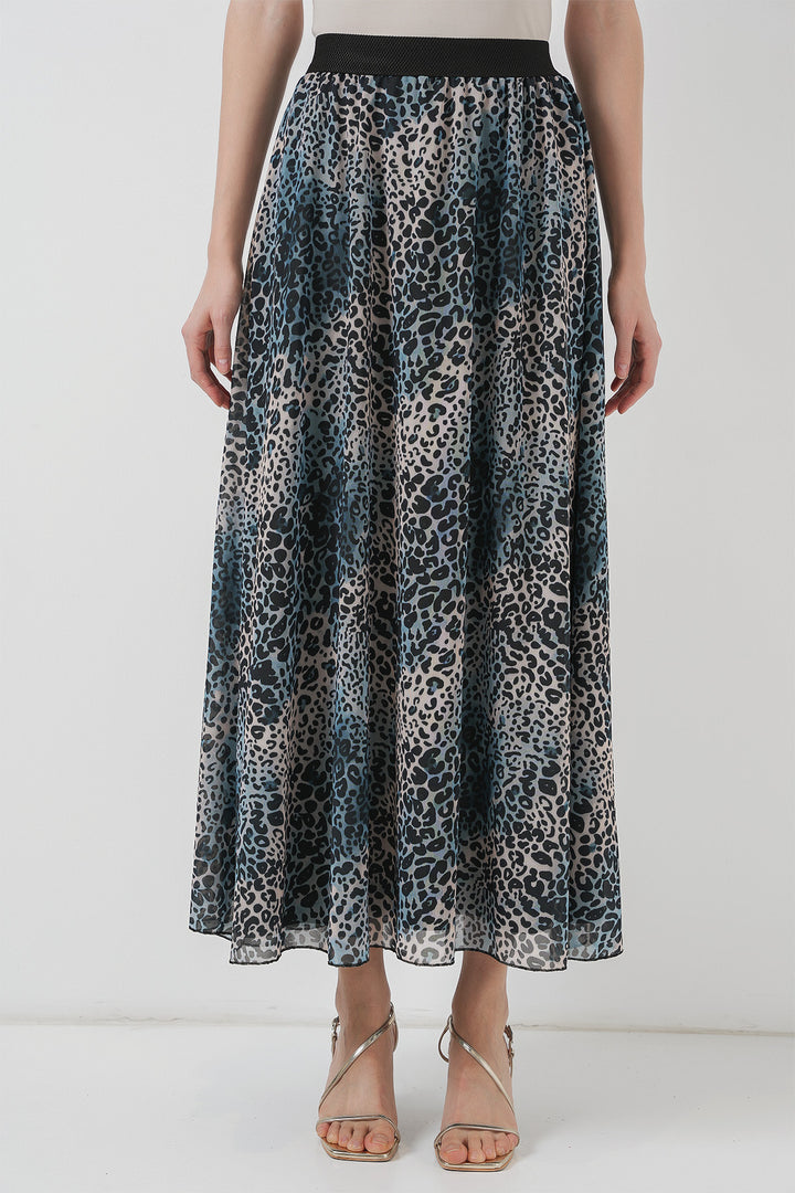 BGD Women Long Chiffon Skirt - Indigo - Campi Bisenzio