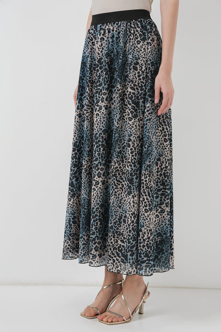 BGD Women Long Chiffon Skirt - Indigo - Campi Bisenzio