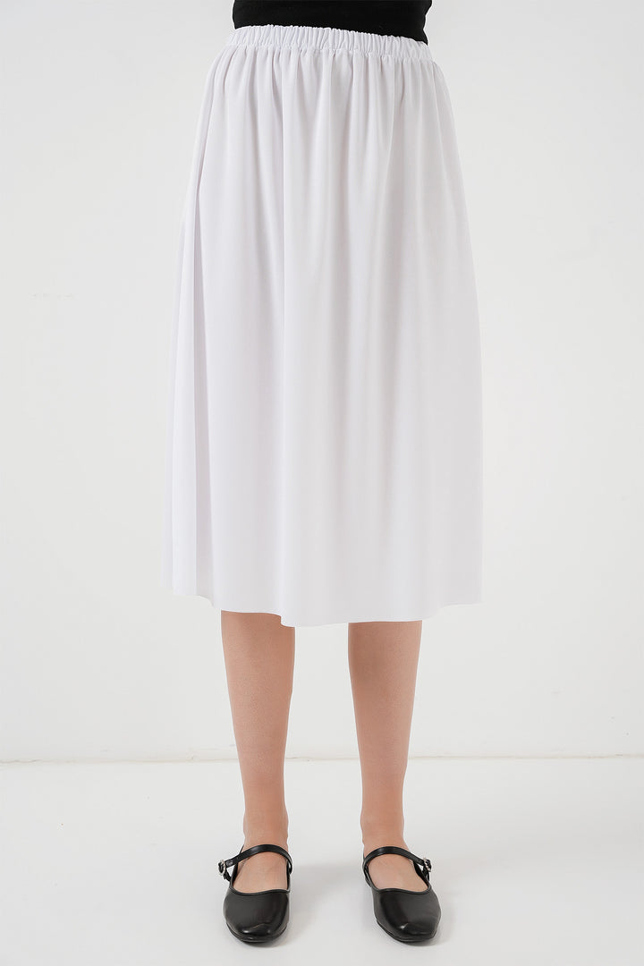 BGD Women Long Skirt Lining Petticoat - White - Nogales
