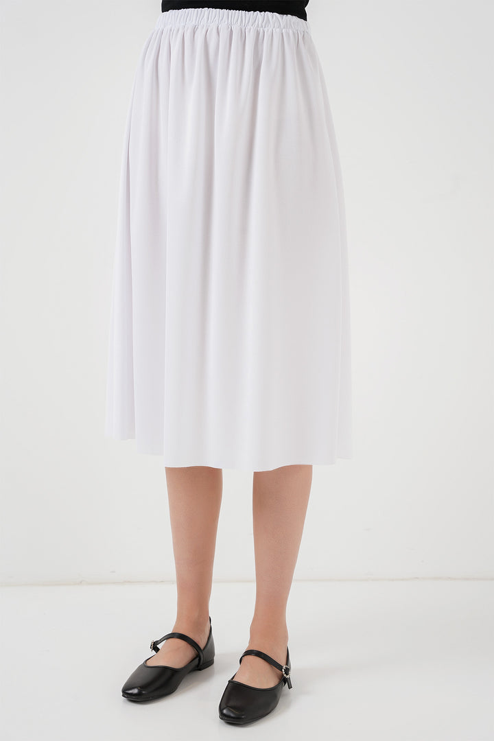 BGD Women Long Skirt Lining Petticoat - White - Nogales