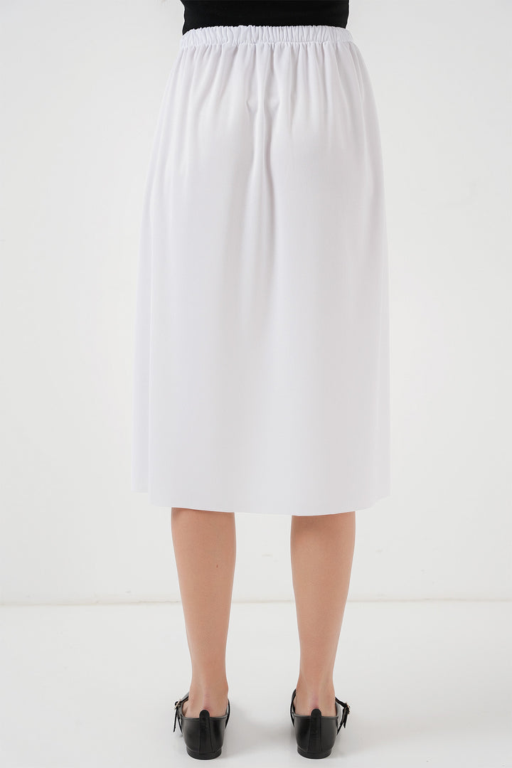 BGD Women Long Skirt Lining Petticoat - White - Nogales