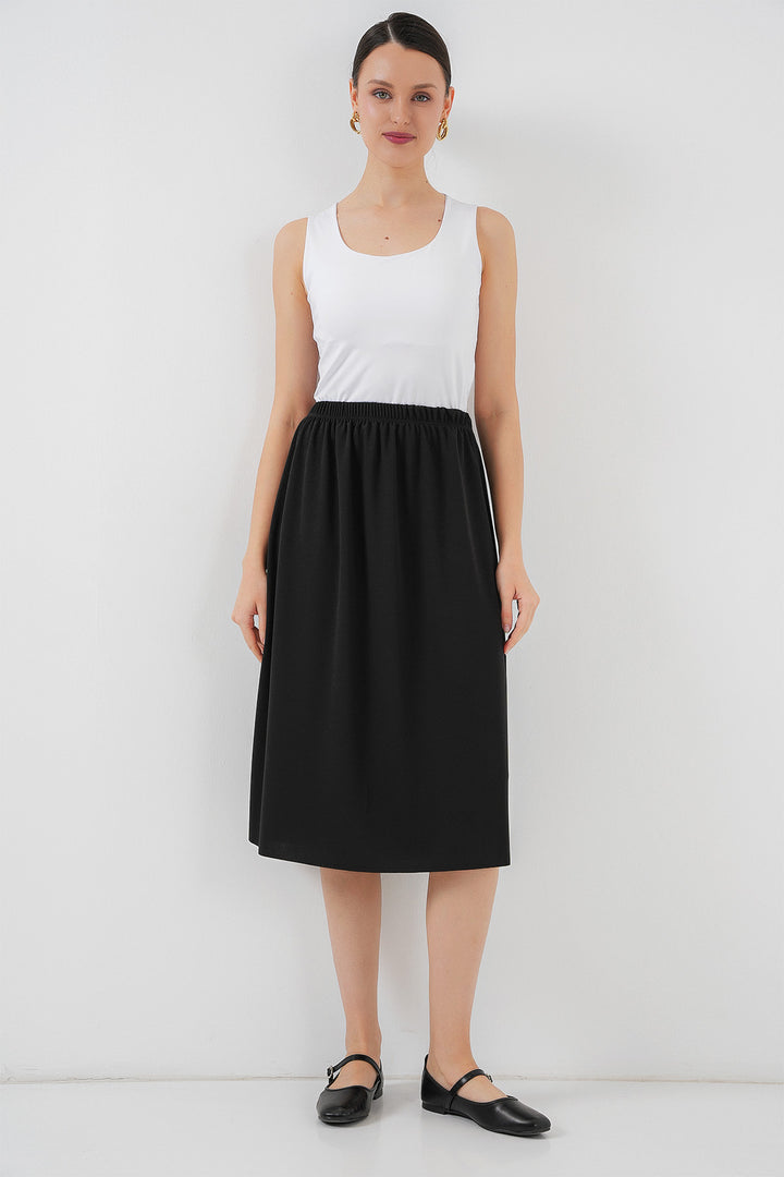 BGD Women Long Skirt Lining Petticoat - Black - Palmela