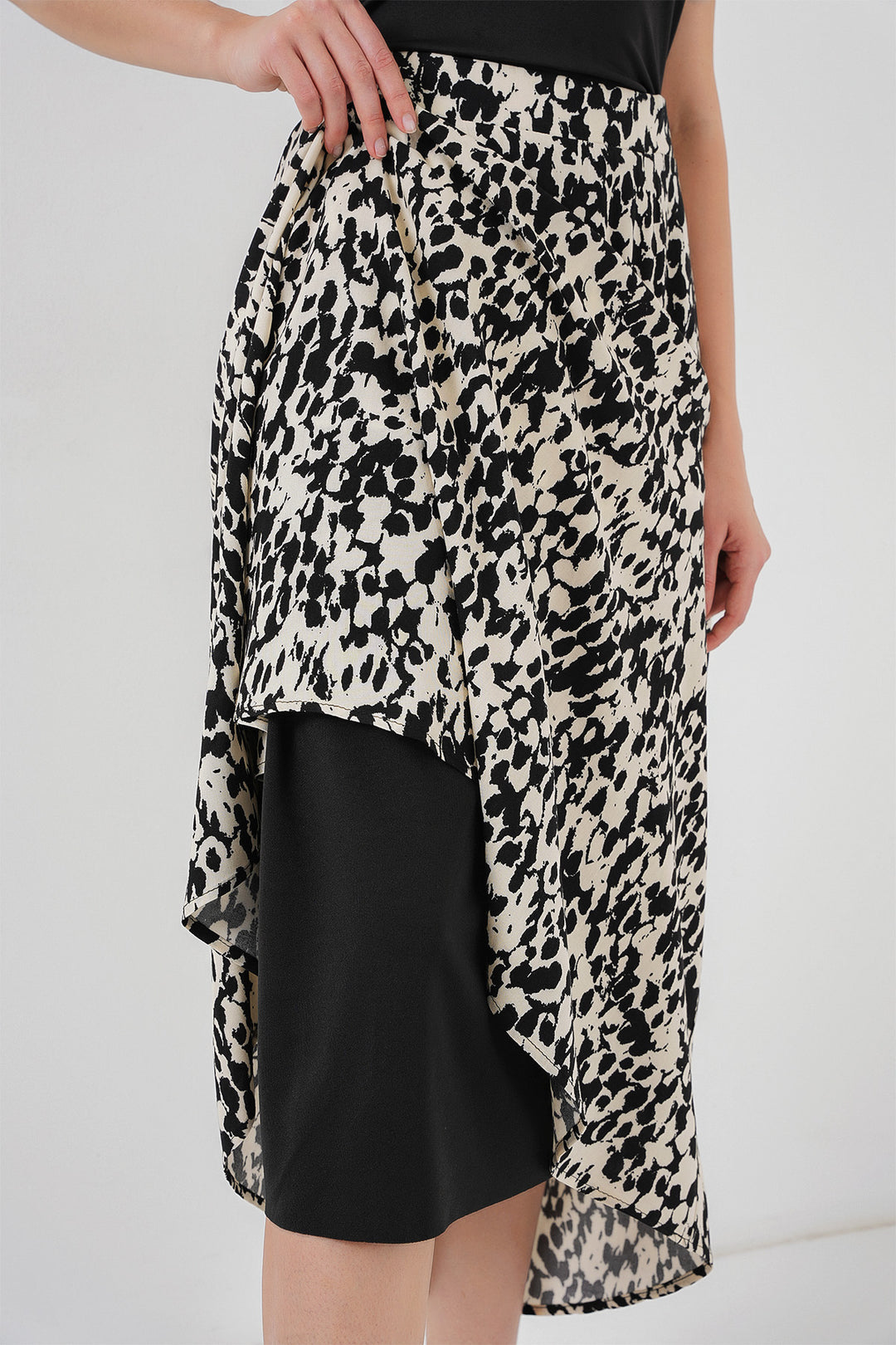 BGD Women Long Skirt Lining Petticoat - Black - Palmela