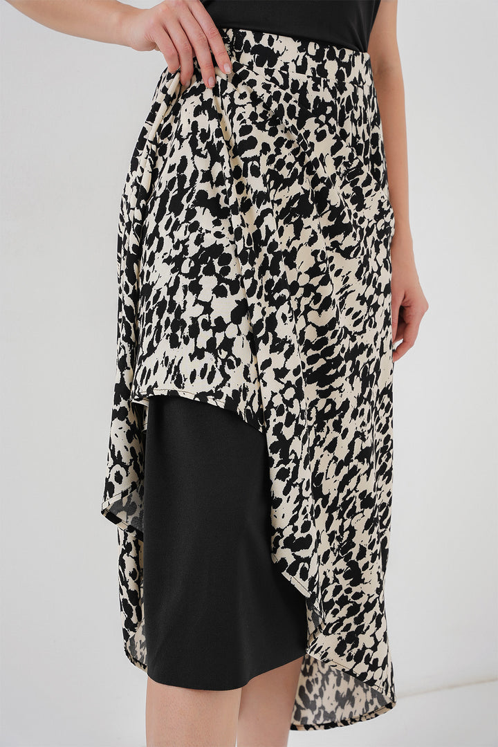 BGD Women Long Skirt Lining Petticoat - Black - Palmela