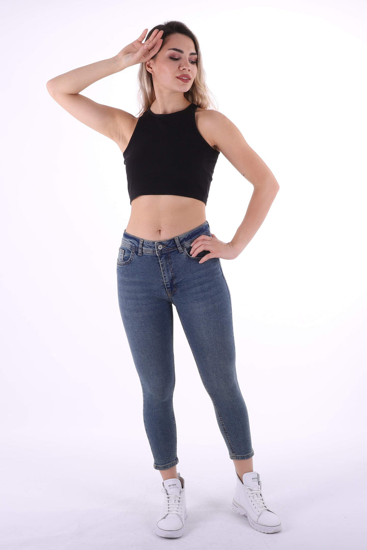 XLJ High Waisted Short Skinny Jean Mixed - Acton