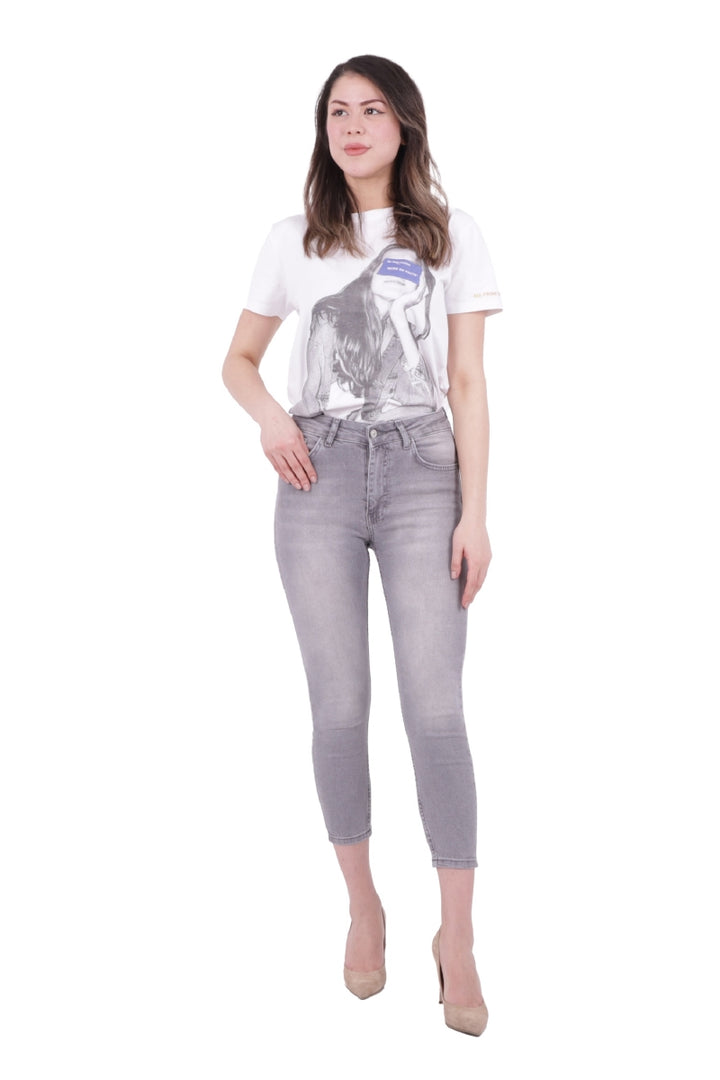 XLJ High Waisted Short Skinny Jean Mixed - Voerde