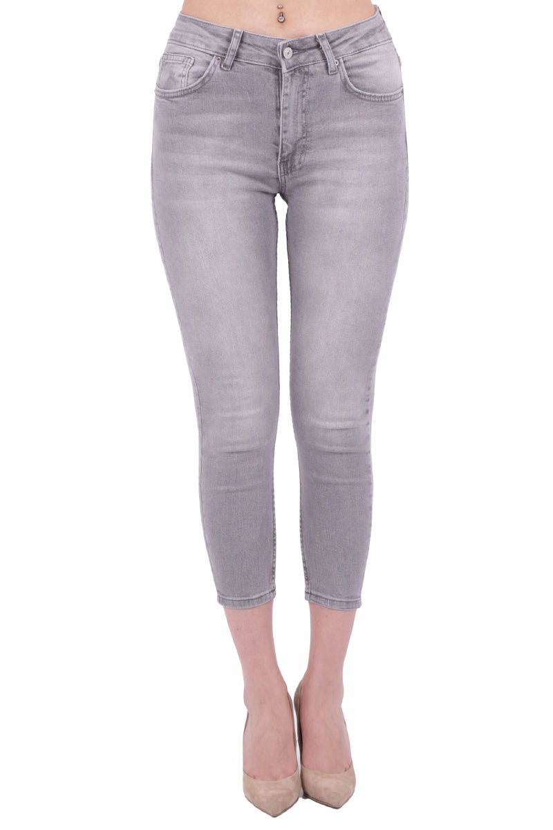 XLJ High Waisted Short Skinny Jean Mixed - Voerde
