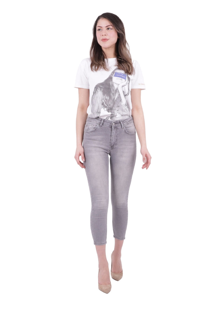 XLJ High Waisted Short Skinny Jean Mixed - Voerde