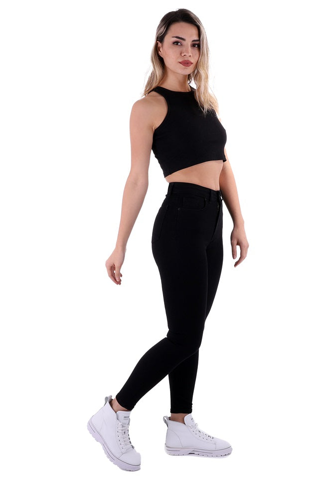 XLJ High Waisted Ankle Length Skinny Jean Mixed - Durango