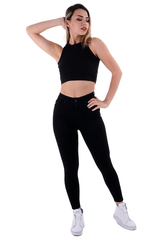 XLJ High Waisted Ankle Length Skinny Jean Mixed - Durango