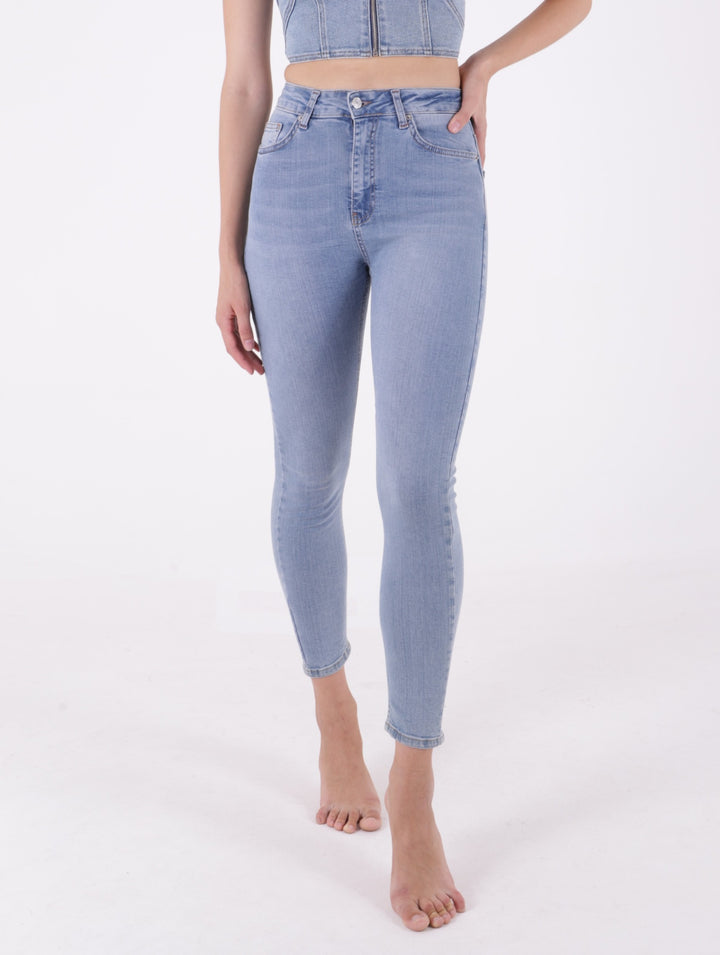 XLJ High Waisted Ankle Length Skinny Jean Mixed - Colombes